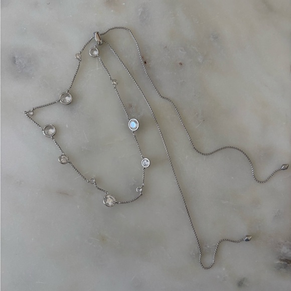 Kendra Scott 12 Stone Sterling Silver Necklace Lariat Clasp - Picture 6 of 6